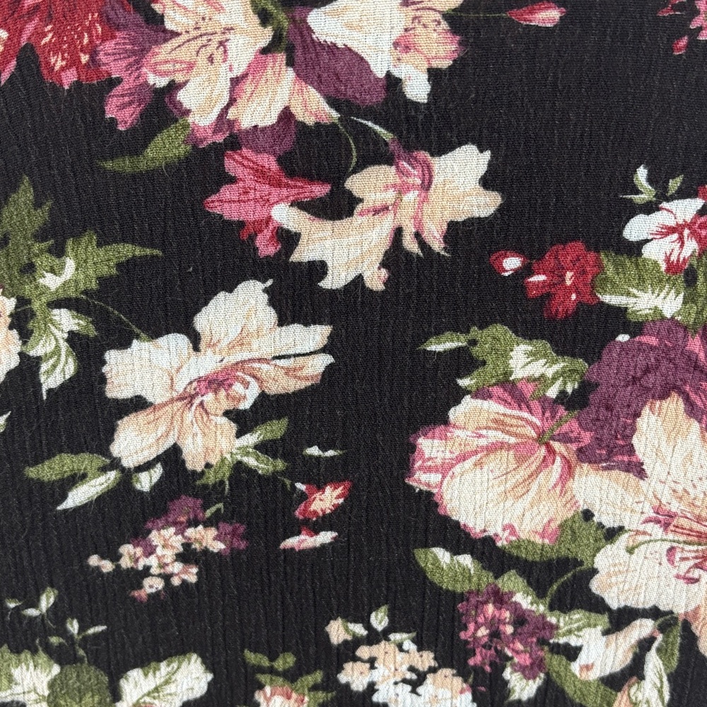 Umgee Mixed Print Patchwork Boho Long Sleeve Dress Size L - Picture 6 of 8